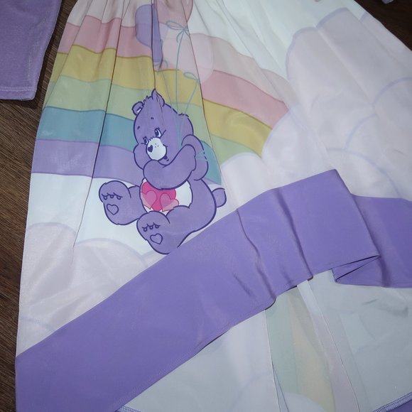 NWT Pleiades Designs Care Bears Harmony Purple Hi Lo Windsong Dress Girls size 6 - Picture 3 of 4